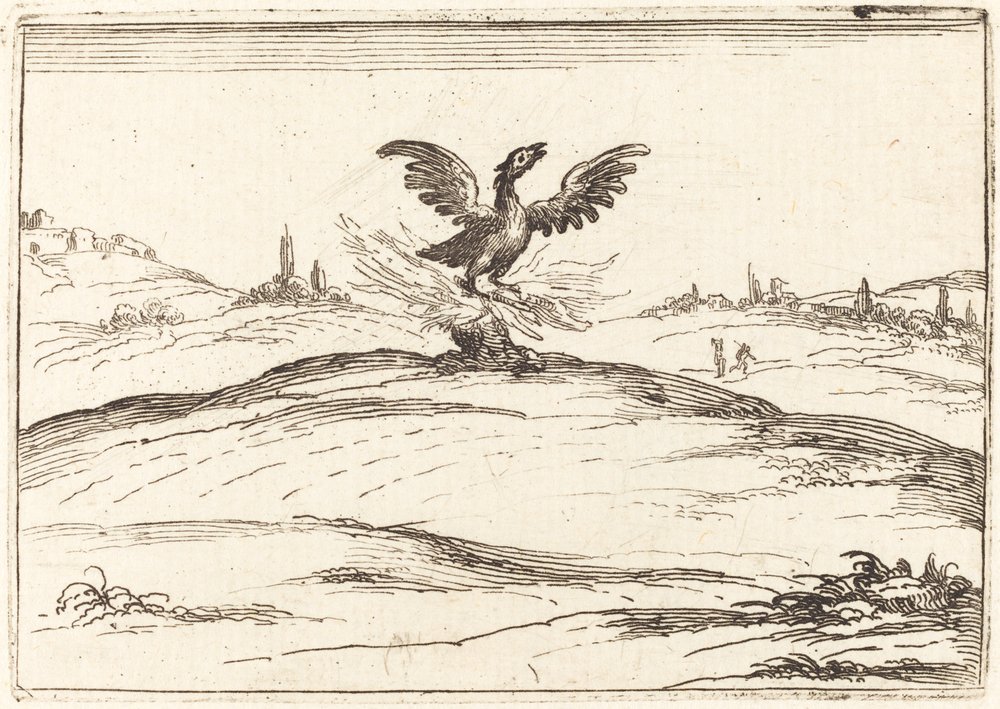 Burning Phoenix, 1628 by Jacques Callot