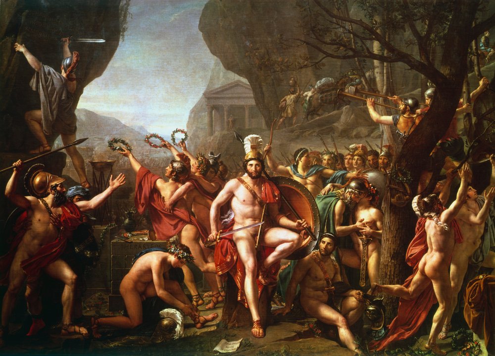 Leonidas at Thermopylae, 5th century BC, c1814 by Jacques Louis David