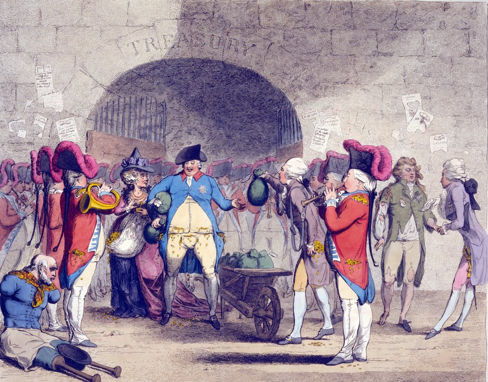New way to pay the national debt. Caricature, 1786 by James Gillray