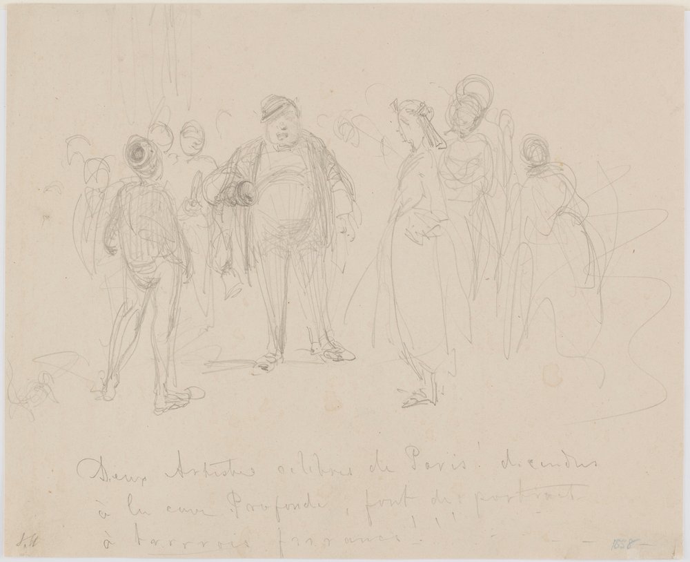Deux Artistes Célèbres de Paris, 1858 by James Abbott McNeill Whistler