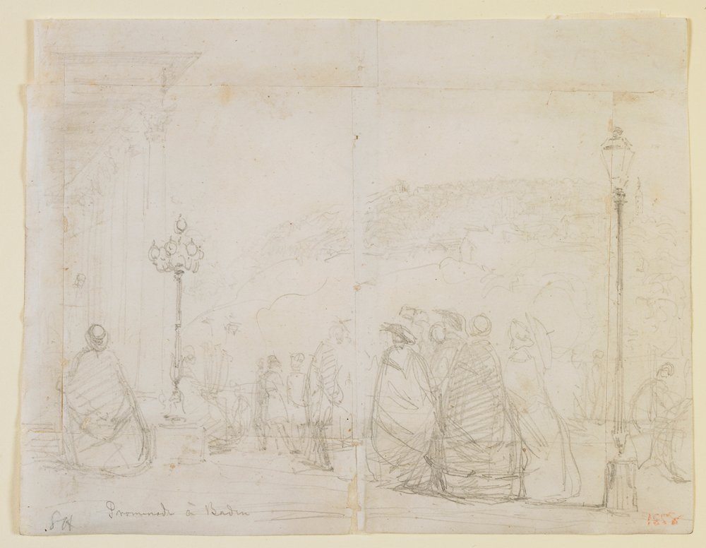 Promenade in Baden, 1858 by James Abbott McNeill Whistler
