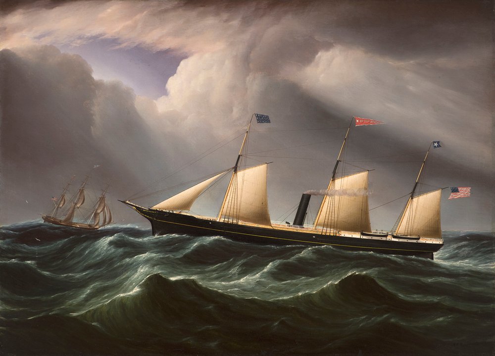 Early Screw Steamer Star of the South in Heavy Seas