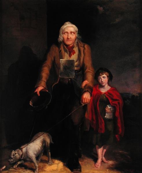 The Blind Beggar by James Flewitt Mullock: Fine art print