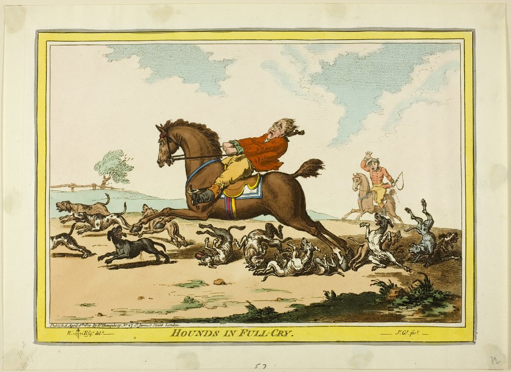 Hounds in Full Cry by James Gillray: Buy fine art print