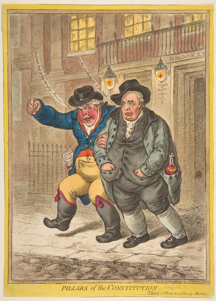 Pillars of the Constitution by James Gillray