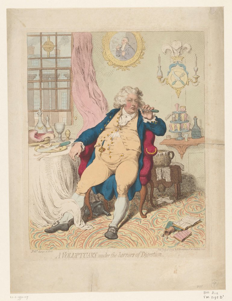 Caricature of George IV, 1792 by James Gillray