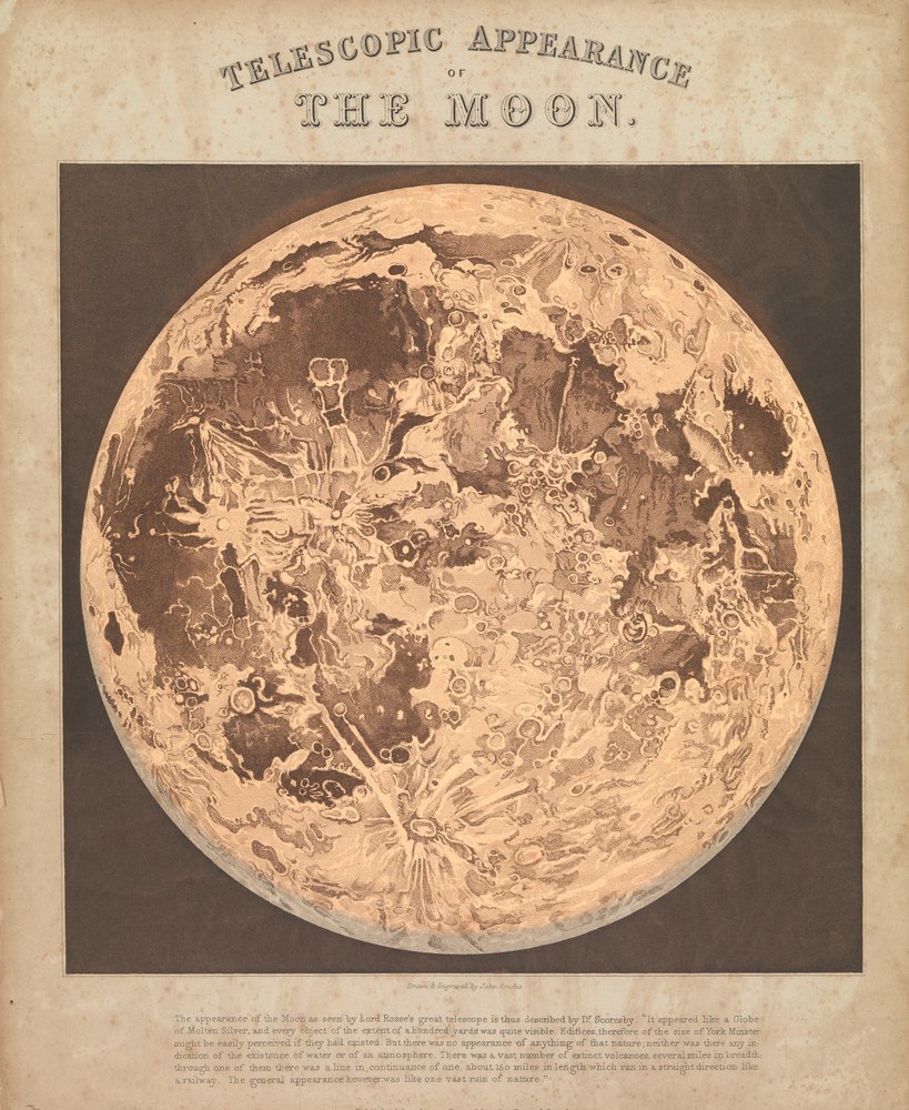 Telescopic appearance of the moon by James Reynolds