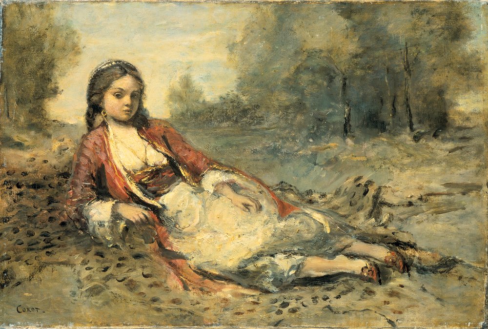 Algerian Woman by Jean-Baptiste-Camille Corot