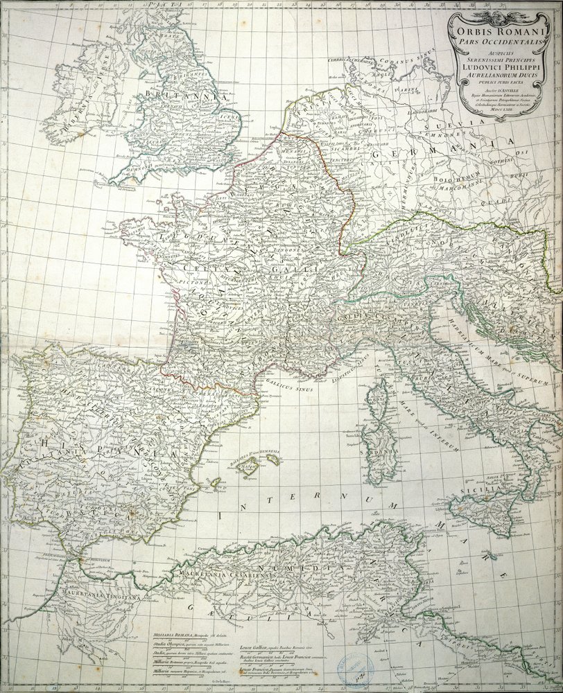 Map of the Western Part of the Roman Empire