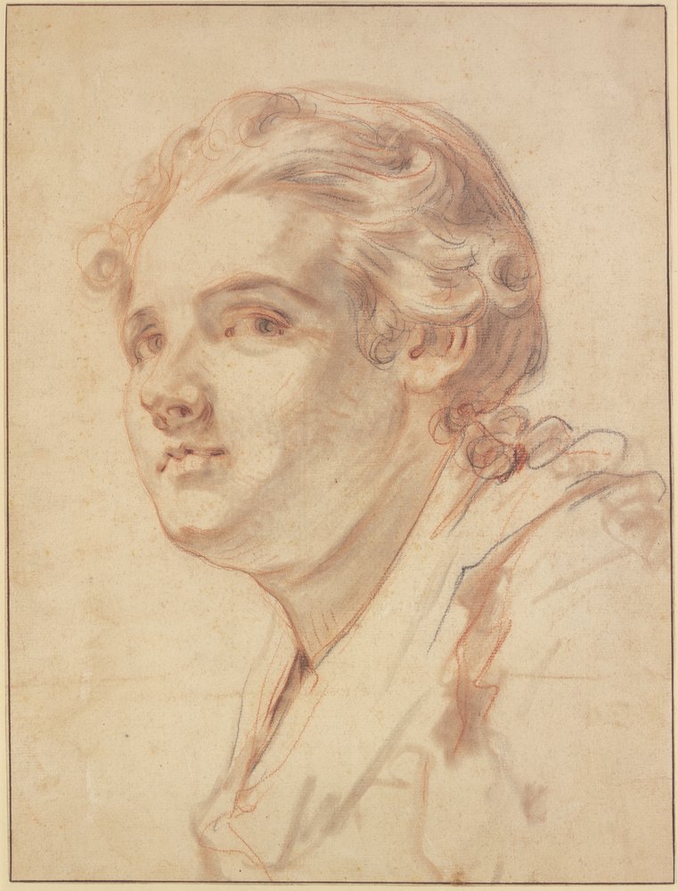 Young Man in Three-Quarter Profile Facing Left by Jean-Baptiste Greuze