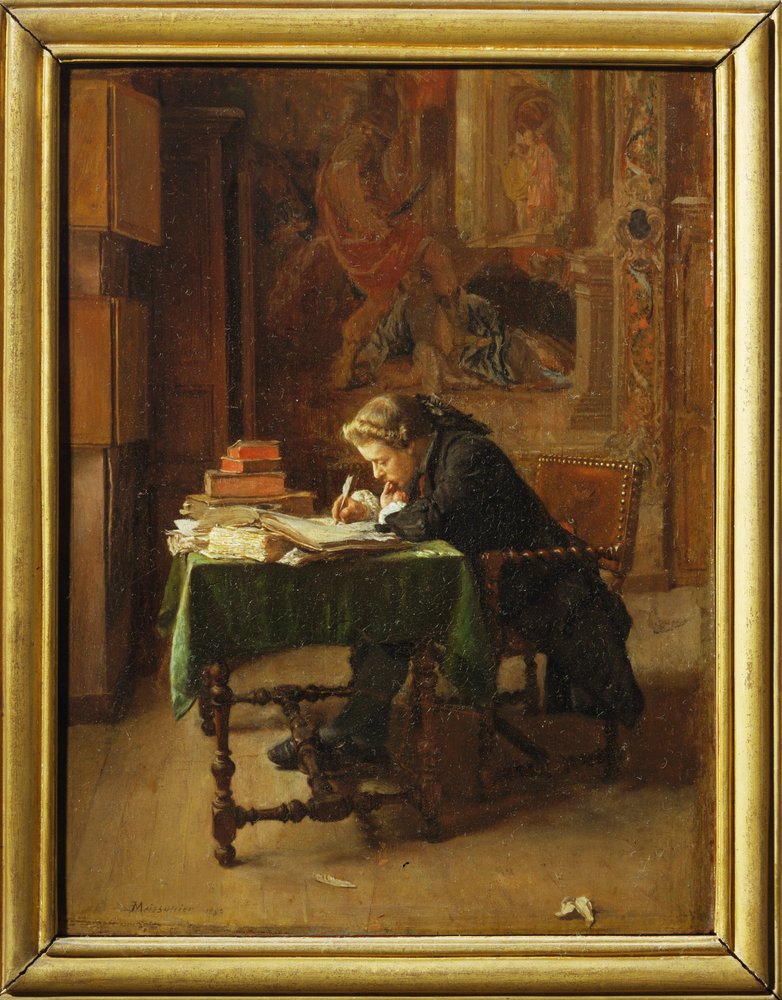 Young Man Working by Jean-Louis Ernest Meissonier