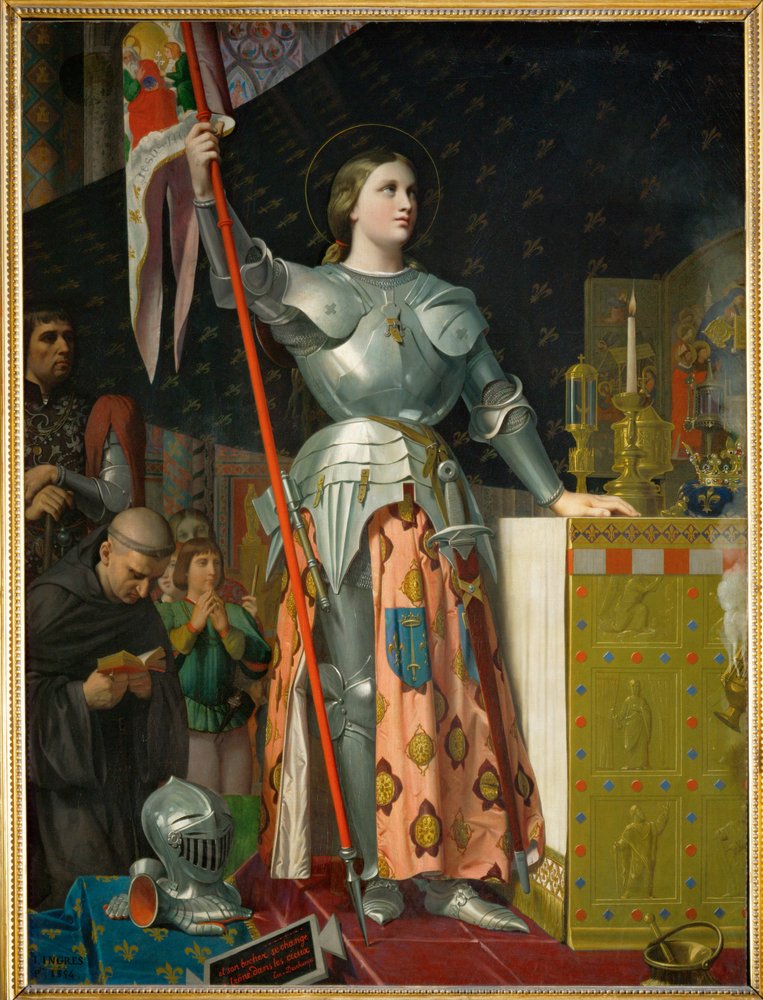 Joan of Arc at the coronation of King Charles VII in Reims Cathedral … by Jean Auguste Dominique Ingres