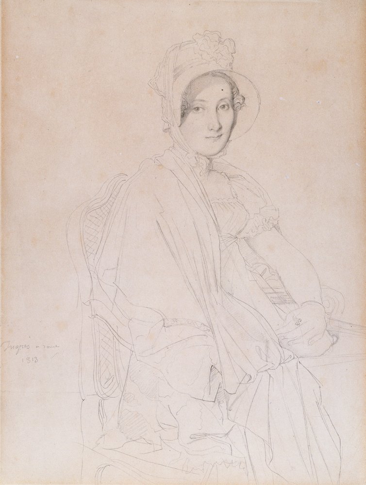 Portrait of Marie Marcoz, Later Vicomtesse de Senonnes by Jean Auguste Dominique Ingres