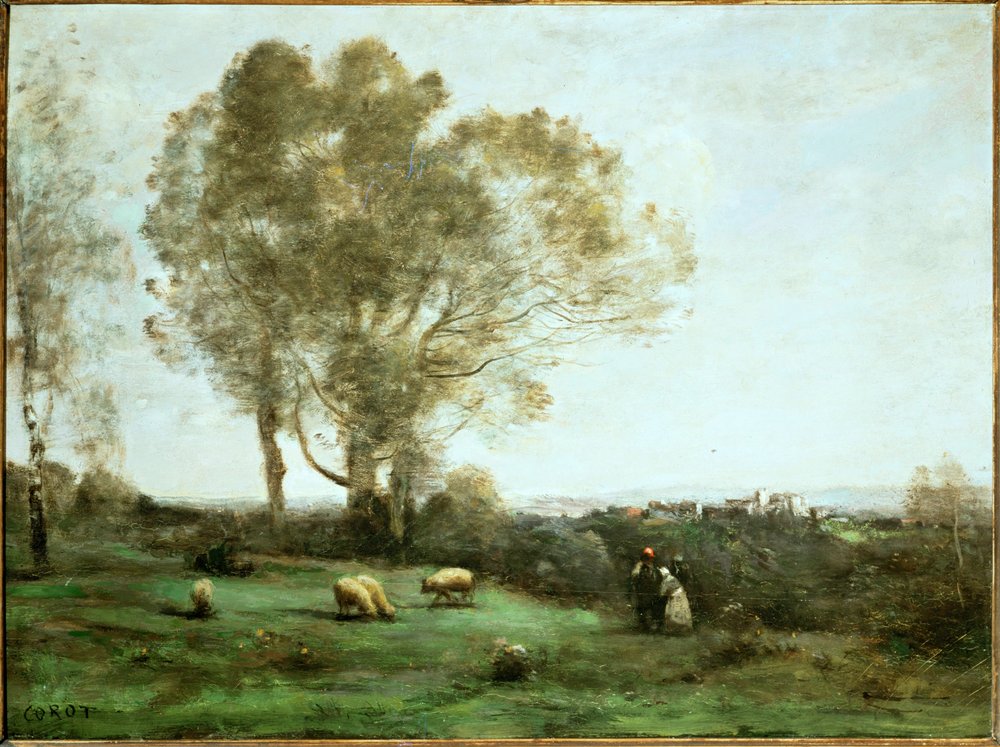 Scene Pastorale by Jean Baptiste Camille Corot