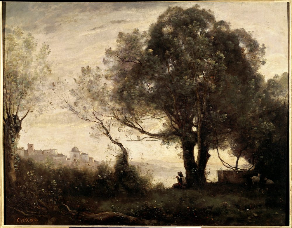 Souvenir of Castelgondolfo in Italy by Jean-Baptiste-Camille Corot
