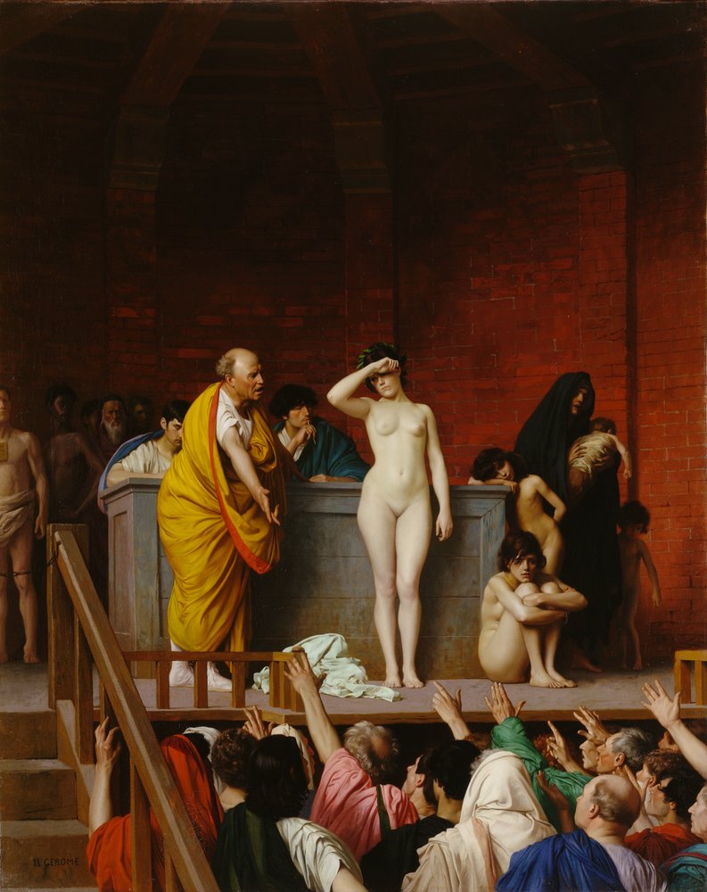 Slave Market in Ancient Rome by Jean Leon Gerome