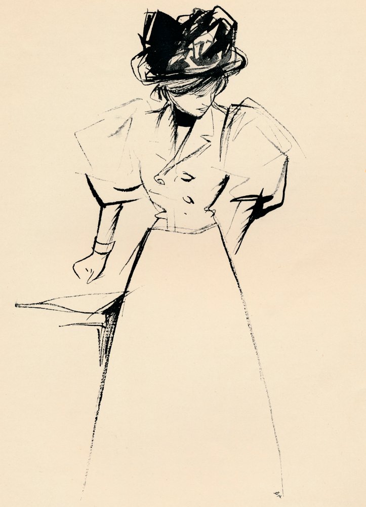 Study in Indian Ink by Forain, c1898 by Jean-Louis Forain