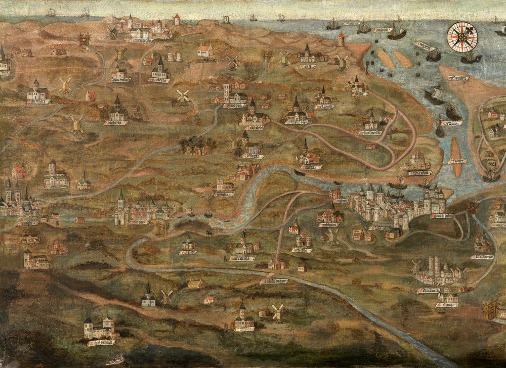 Map of the Zwin Area by Jehan de Hervy: Buy fine art prints