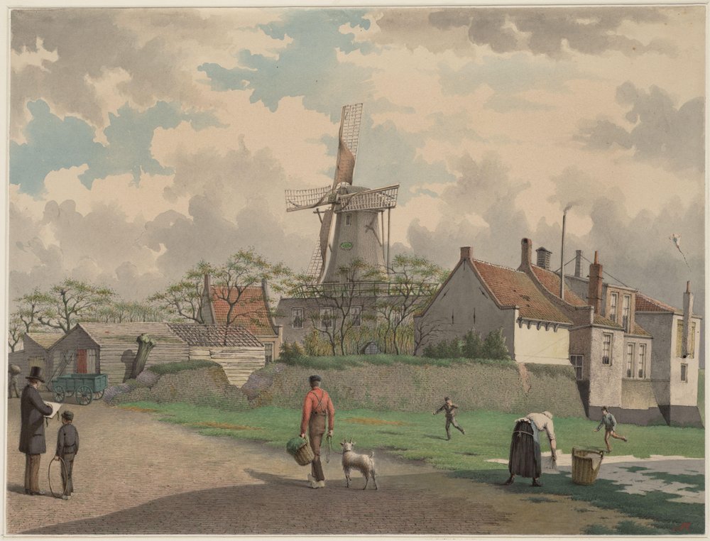 Former Cocoa Windmill De Goede Verwachting in Amsterdam by Johan Rieke