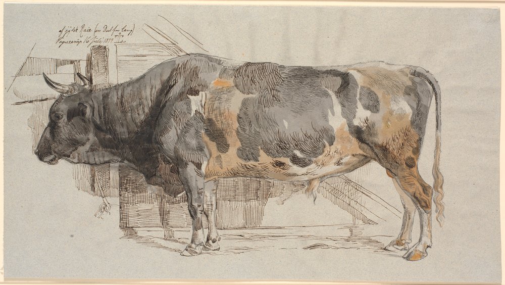 Standing Bull in its Stall by Johan Thomas Lundbye