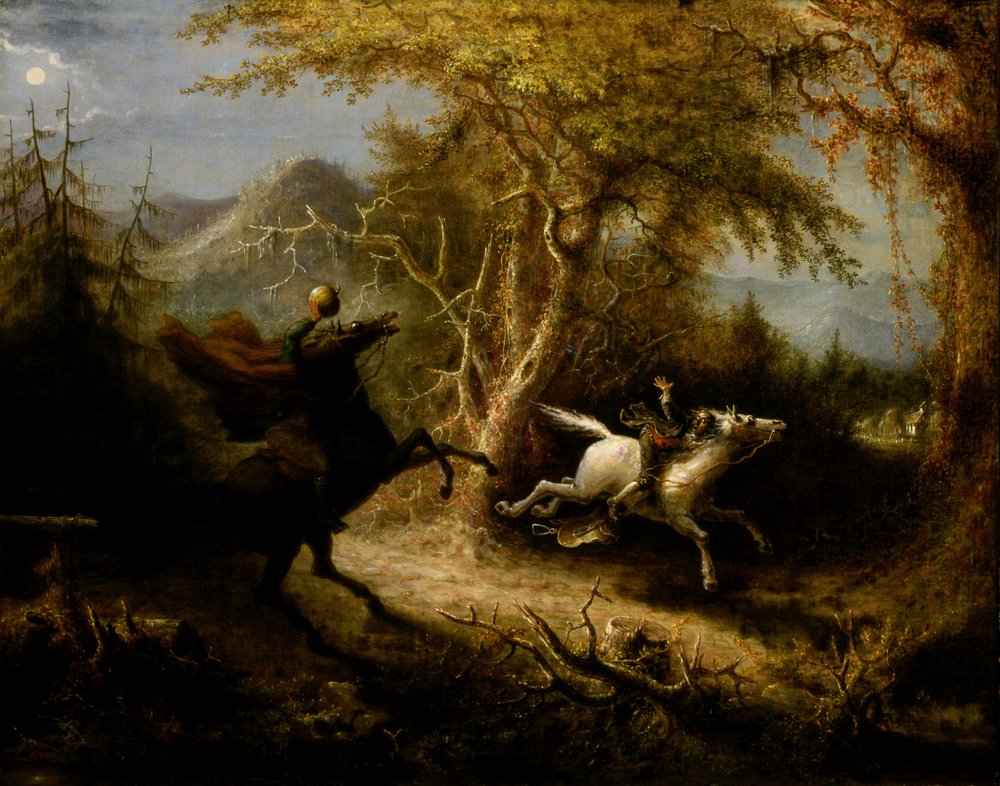 The Headless Horseman Pursuing Ichabod Crane by John Quidor