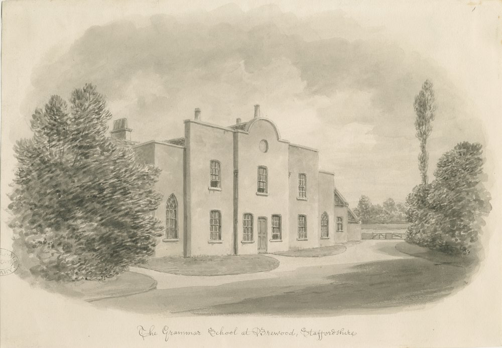 Brewood Grammar School by John Buckler