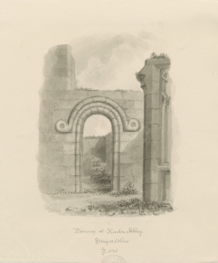 Ranton Abbey - Remains of a Doorway by John Buckler