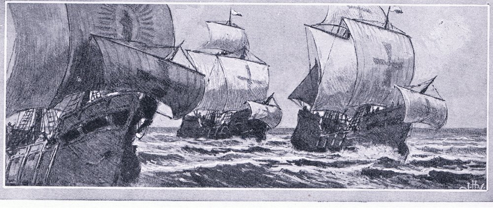 The Last Voyage of Henry Hudson - 1610. Cast adrift by a mutinous crew, Newnes Pictorial Knowledge published by Newnes, c. 1950s by John Collier