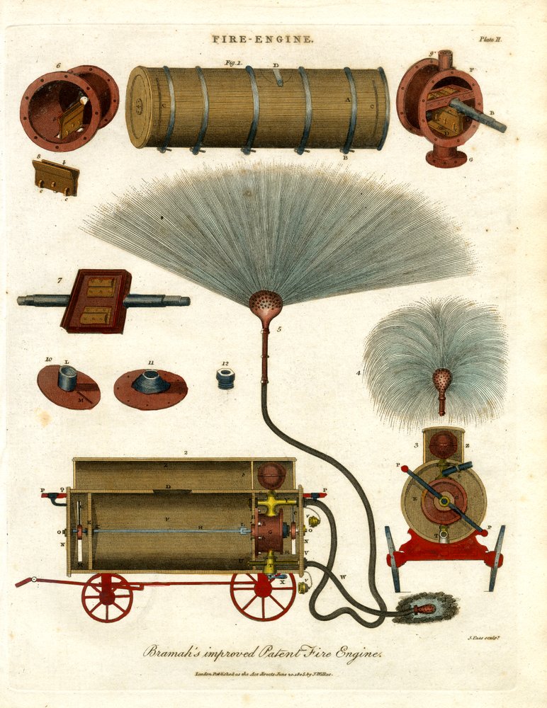 Bramah's Improved Patent Fire Engines by John Pass