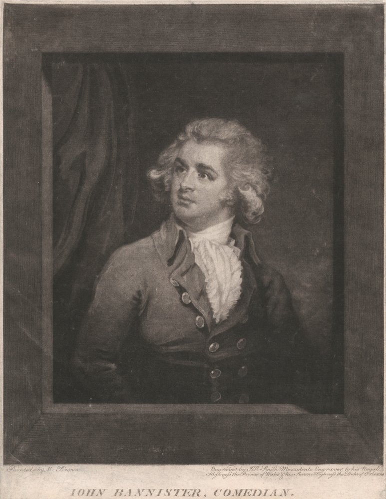 John Bannister, Comedian, 1787 by John Raphael Smith