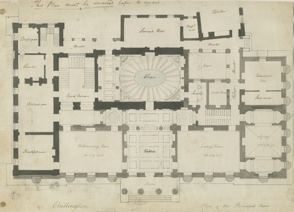 Chillington Hall by John Soane: Premium art reproduction