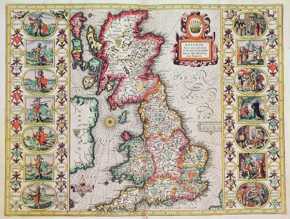 Britain As It Was Divided In The Time of the English Saxons especially during their Heptarchy by John Speed