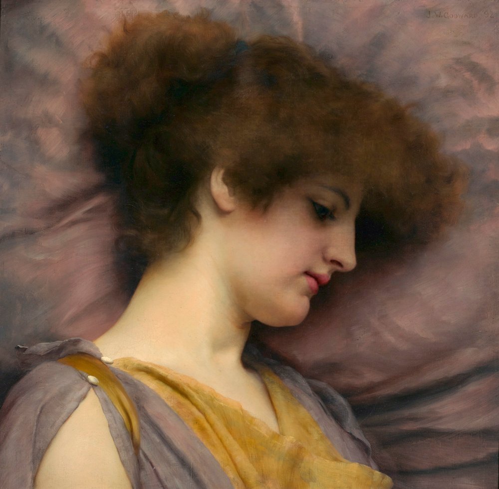 Far Away Thoughts by John William Godward