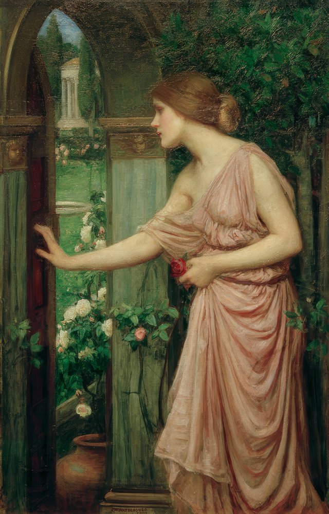 Psyche Opening the Door into Cupid’s Garden by John William Waterhouse