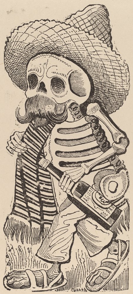 Maderista Skull by José Guadalupe Posada