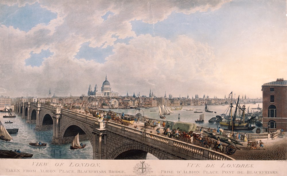 City of London from the South, 1802 by Joseph Constantine Stadler
