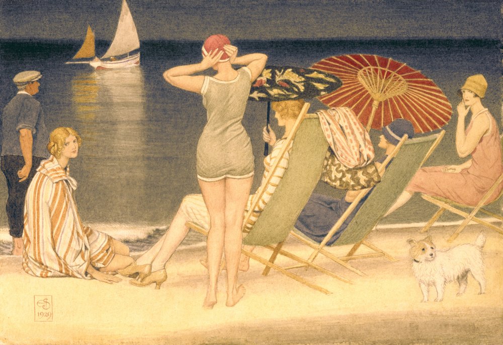Parasols, 1929 by Joseph Edward Southall