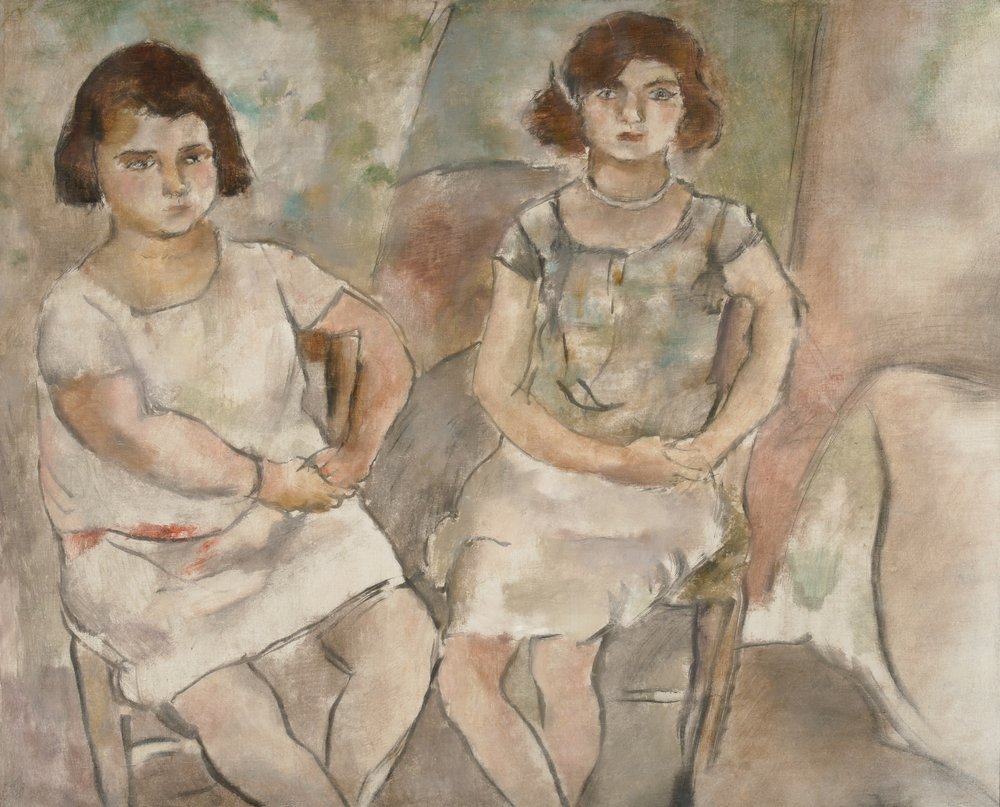 Rosette and Nana by Jules Pascin