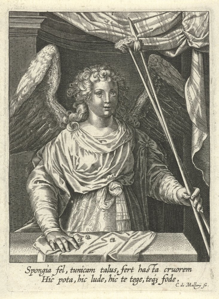Angel with Lance, Sponge and Dice by Karel van Mallery
