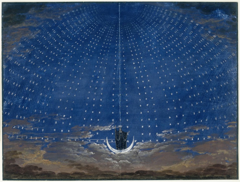 Stage set for the Queen of the Night (in Mozart