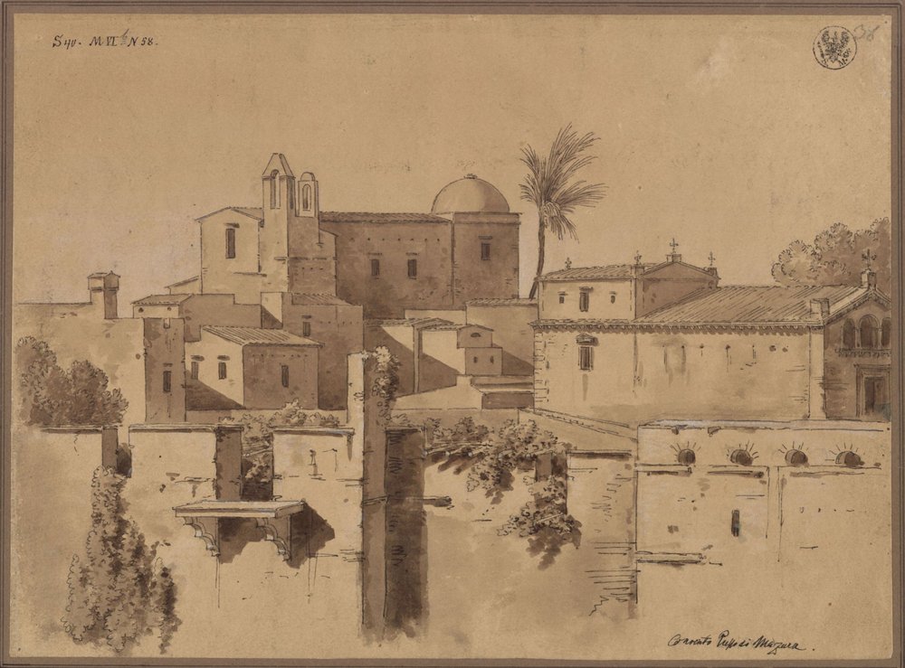 “Convento presso di Mazara” - monastery or church in Marsala, Sicily by Karl Friedrich Schinkel