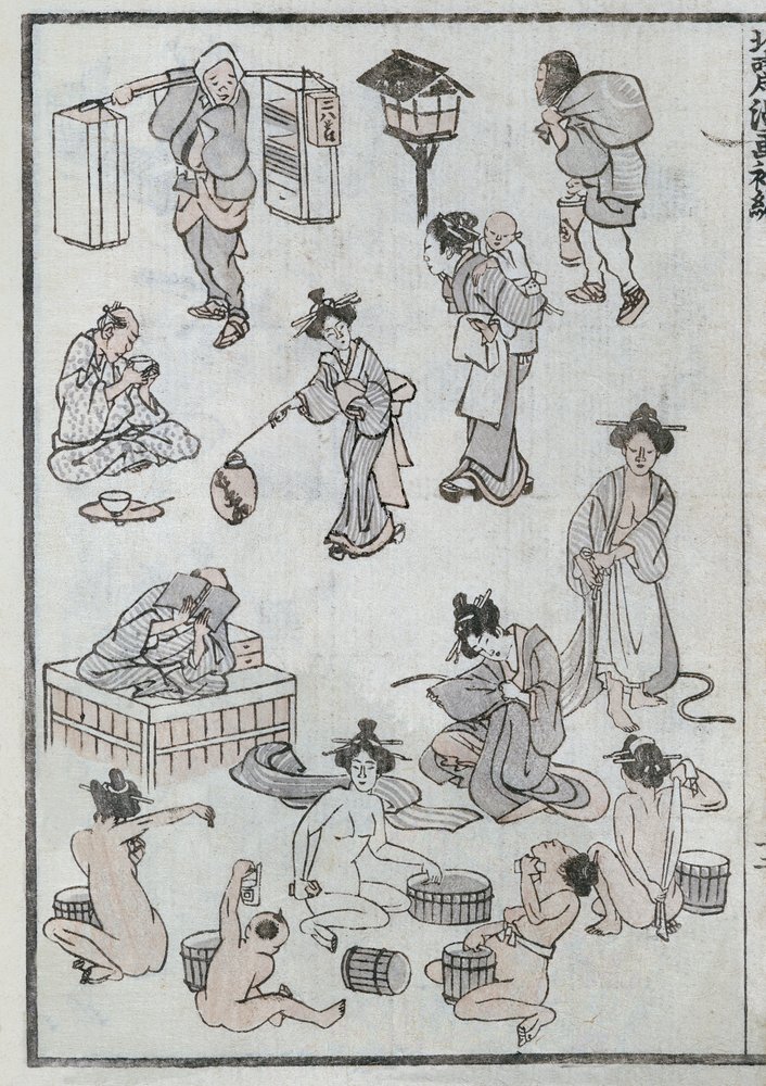 Daily Life Gestures, from a Manga by Katsushika Hokusai