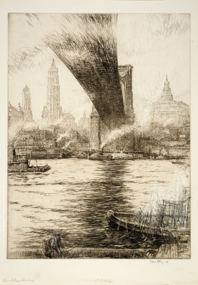 Brooklyn Bridge by Kerr Eby