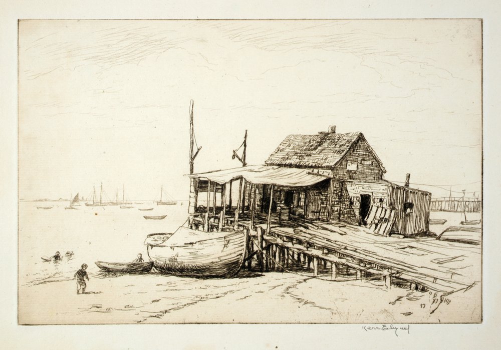 Fish Wharf, Gloucester by Kerr Eby