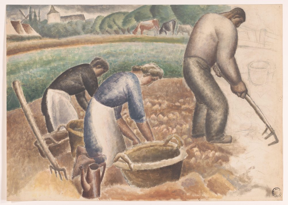 Potato Gatherers in the Field by Leo Gestel