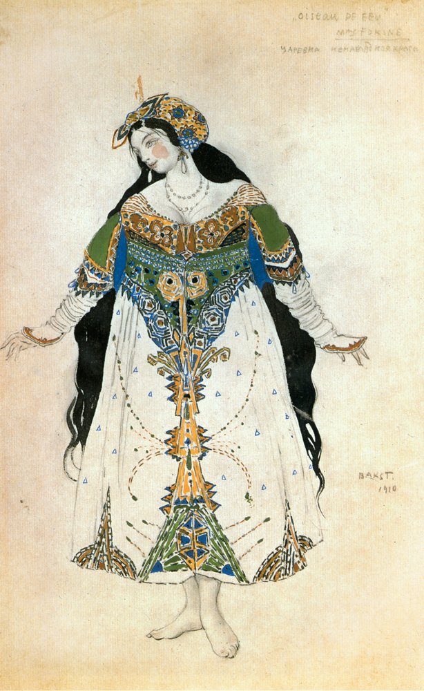 The Princess, costume sketch for Igor Stravinski's ballet 'Firebird'