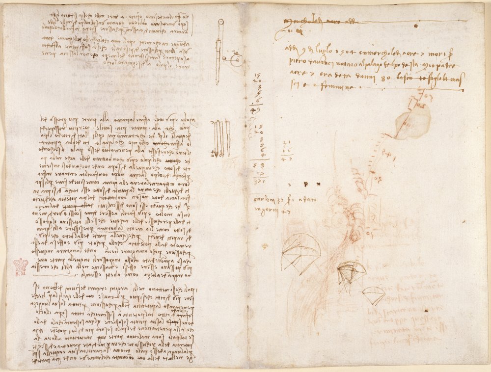 Notes and Sketches on Mechanics, from 'Codex Arundel'