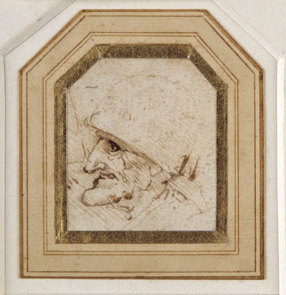Grotesque Head by Leonardo da Vinci: Buy fine art prints