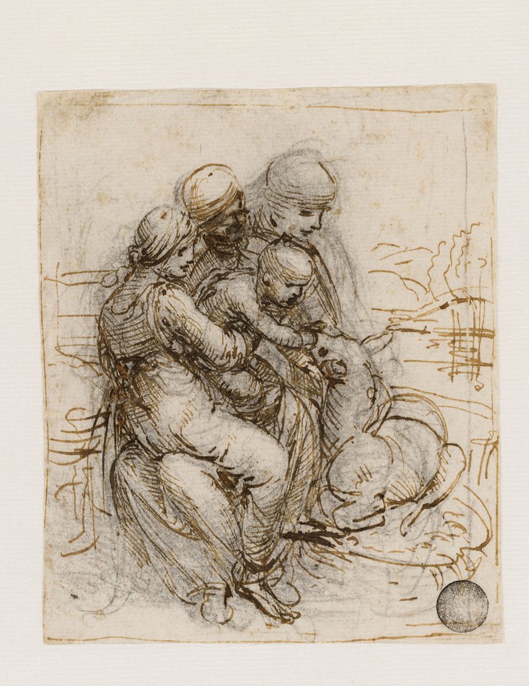 The Virgin and Child with Saint Anne (Anna Metterza) by Leonardo da Vinci