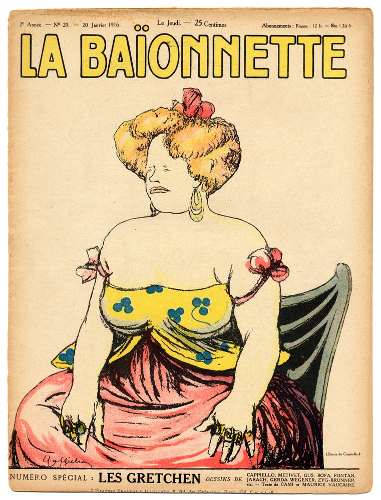 Cover of La Baionnette, Satirical in Colors by Leonetto Cappiello